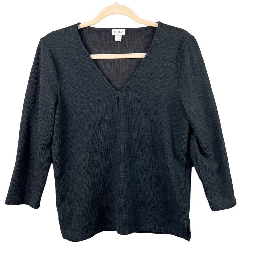 J. Crew Factory Top Women's Small V neck Black